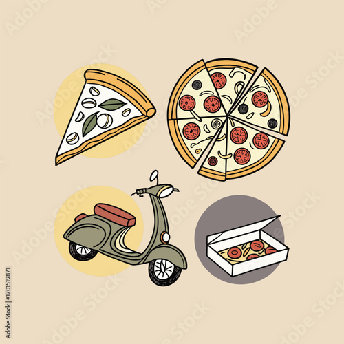 Fast Food Cartoon  pazza 
