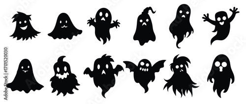 ghost or spirit for halloween flat design vector illustration