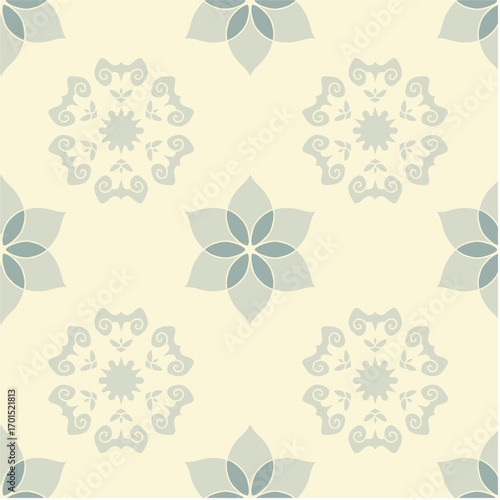 Vector Seamless Pattern with floral and plant themes