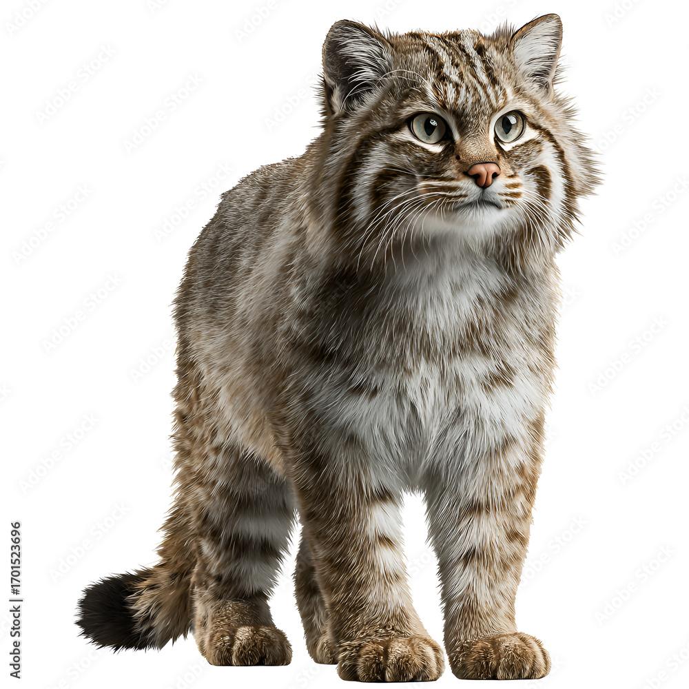 Obraz premium Andean Mountain Cat Isolated on Transparent Background