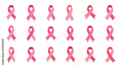 Pink Ribbon Breast Cancer Awareness Symbol Collection