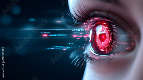 Abstract Digital Futuristic Eye