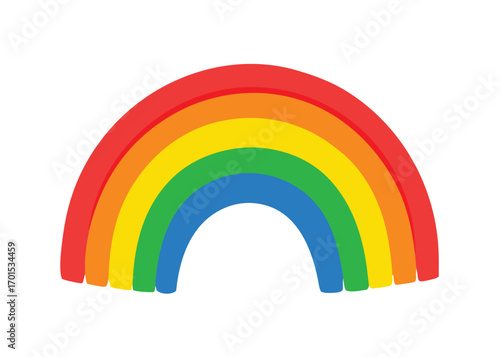 Vector art of colorful rainbow arc