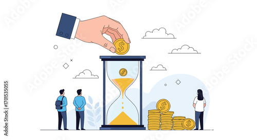 Time investment strategy and financial growth for economic prosperity