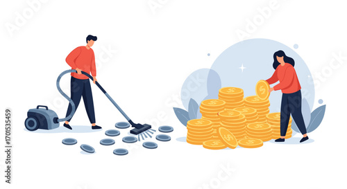 Cleaning up digital assets for financial gain and wealth accumulation