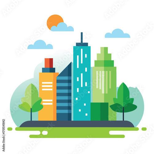 vector illustration of city