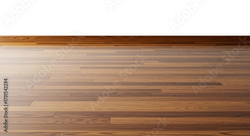 Wood floor with trim shining