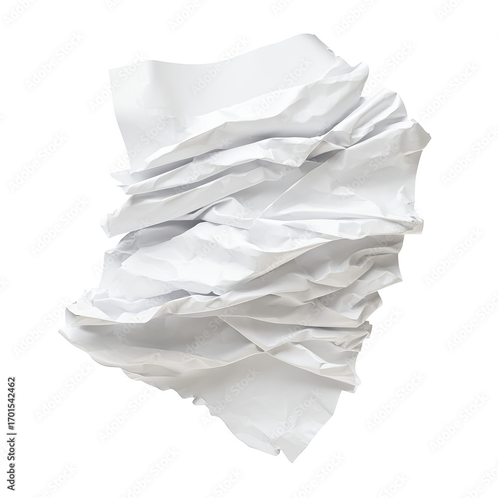 Obraz premium Crumpled white paper