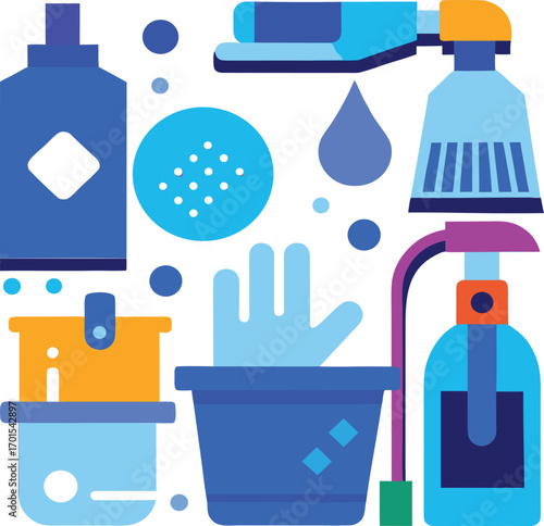 set of flat icons