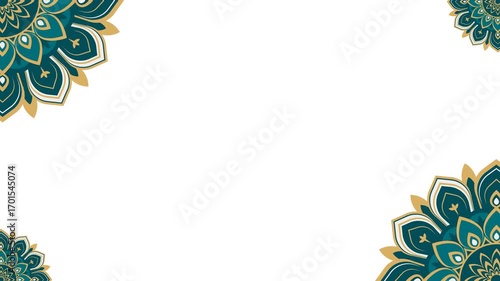 Loopable Seamless Islamic Mandala Animation on White Background