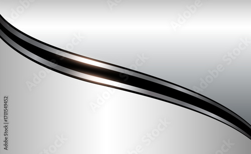 Abstract silver white background, soft wavy wallpaper design.