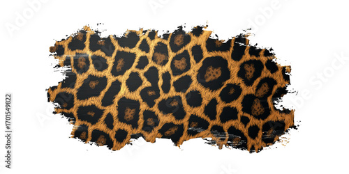 Wallpaper Mural Leopard Print Pattern With Artistic Brush Stroke Effect Isolated On Transparent Background Torontodigital.ca