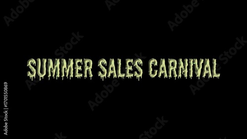 summer sales carnival- transparent 4k alfa channel animation video for business