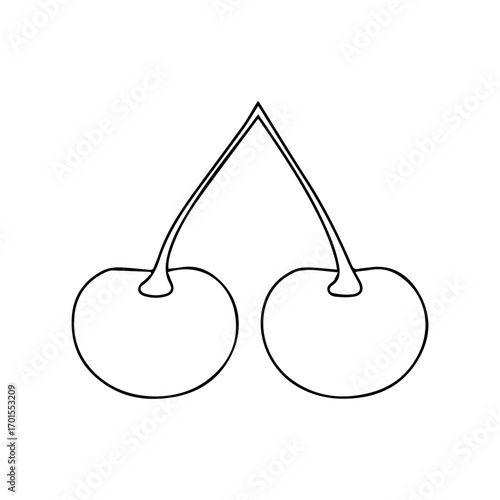 cherry on a white background