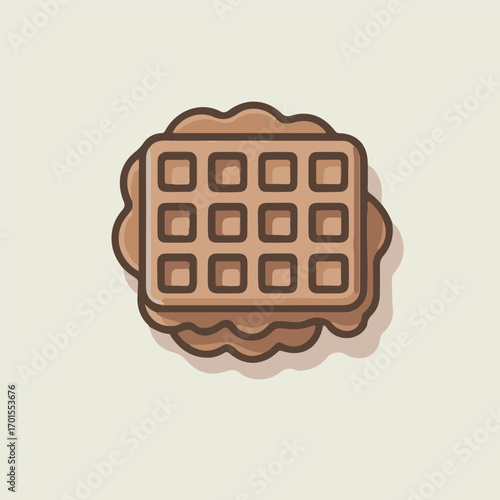 vector illustration of a waffle