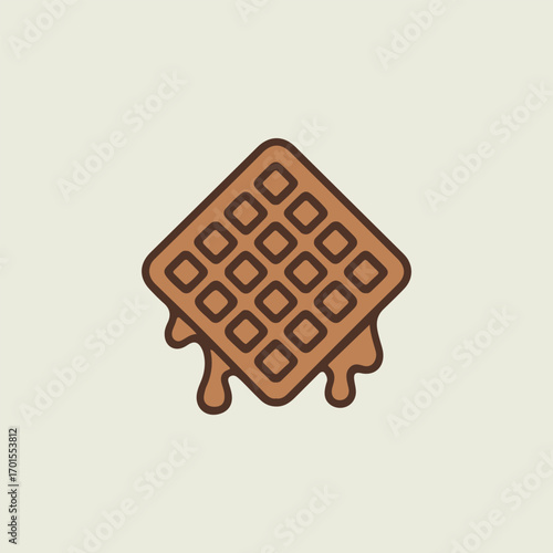 vector illustration of a waffle