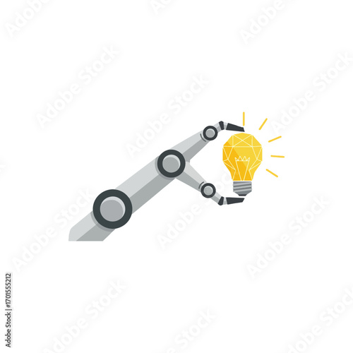 A bright idea concept showing a wrench turning a nut to spark innovation