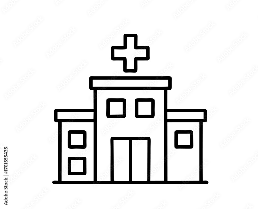 Obraz premium black and white house