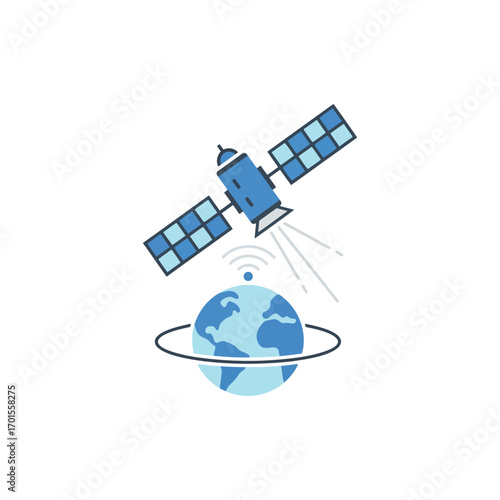 Satellite Intelligence Solution for Global Management & Brain Computing with Database Planning, Strategy Graph & Editable Visuals for Performance Monitoring