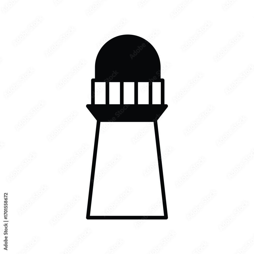 Fototapeta premium Tower icon with white background vector stock illustration
