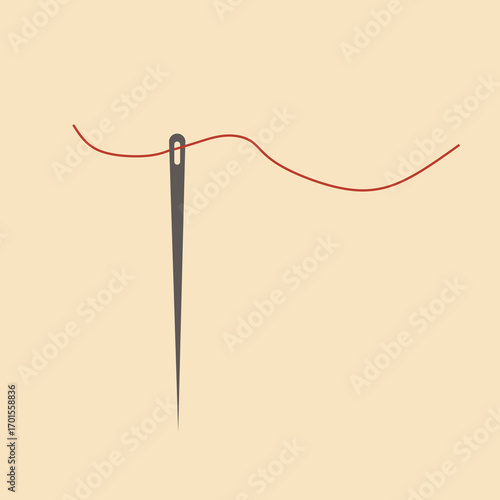 sewing needle and thread icon design
