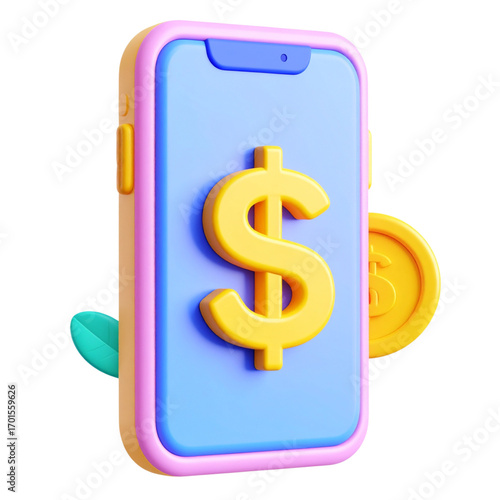a close up of a phone with a dollar sign on it