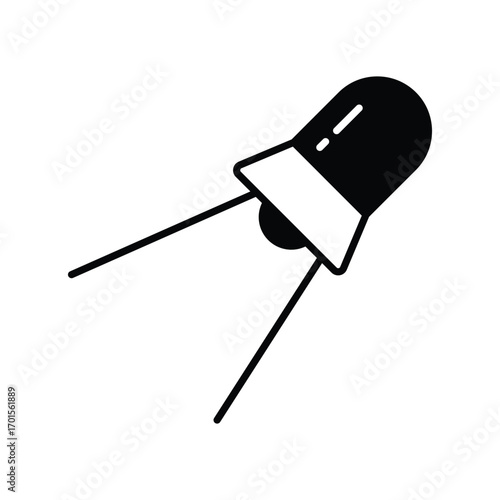 Spotlight icon with white background vector stock illustration