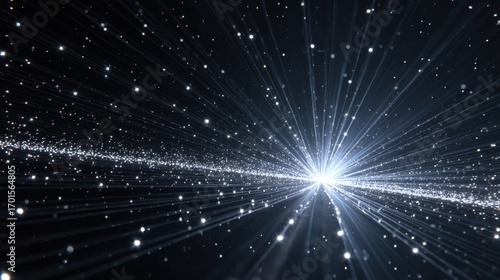 Glossy Christmas Lamp with Shooting Stars and Magical Background