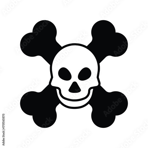 Lethal icon with white background vector stock illustration