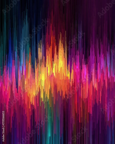 Abstract Colorful Vertical Striped Design