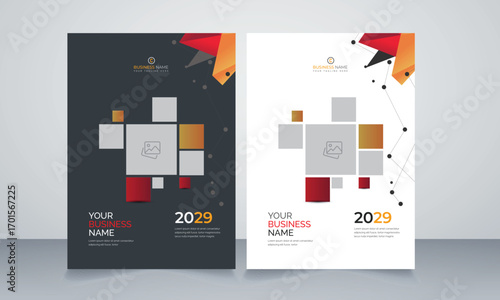 Corporate business proposal catalog cover design template
