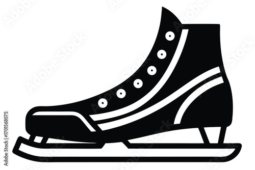ice skate line art icon