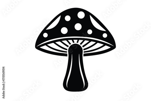 mushroom line art icon
