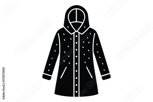 raincoat line art icon
