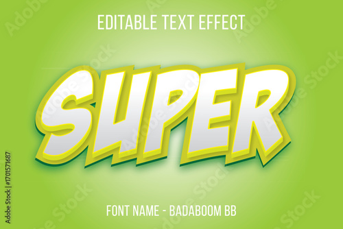 Super text effect on gradient background 