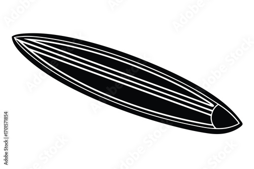 surfboard line art icon