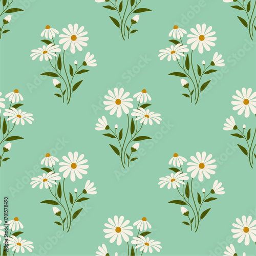 Flower vector seamless pattern illustration floral background