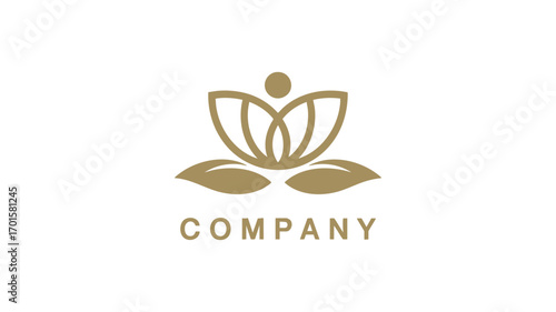 Elegant lotus flower logo design for wellness and spiritual brands minimalist branding