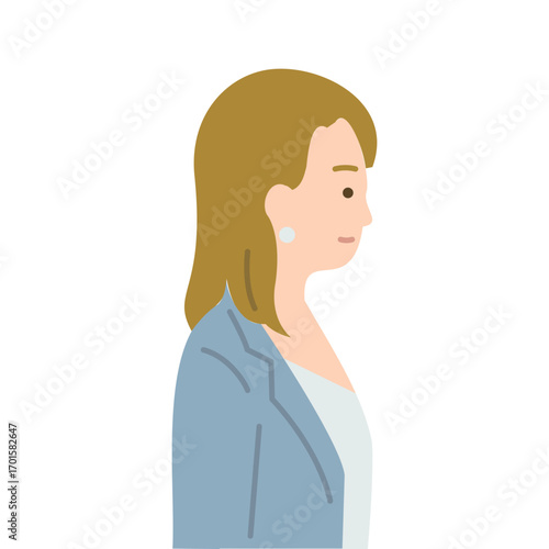 スーツを着た若い女性