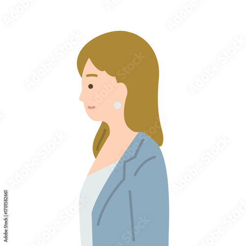 スーツを着た若い女性
