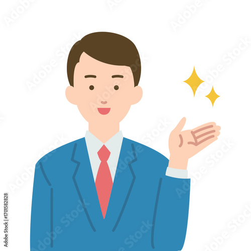スーツを着た男性のイラスト