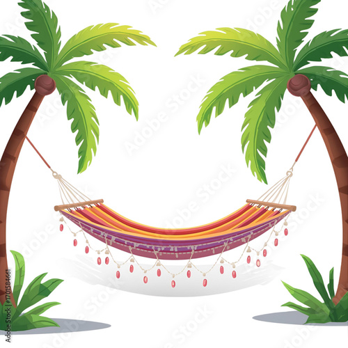 tropical island with palm trees