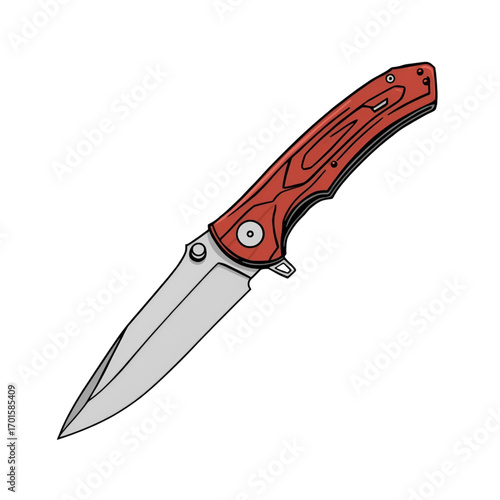 knife on a white background