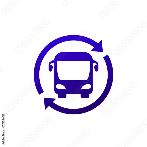 bus icon, regular transport vector