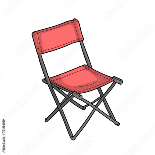 red plastic chair