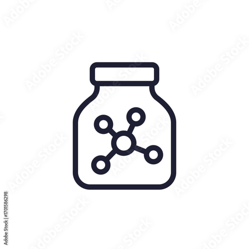 solvent icon, line pictogram on white