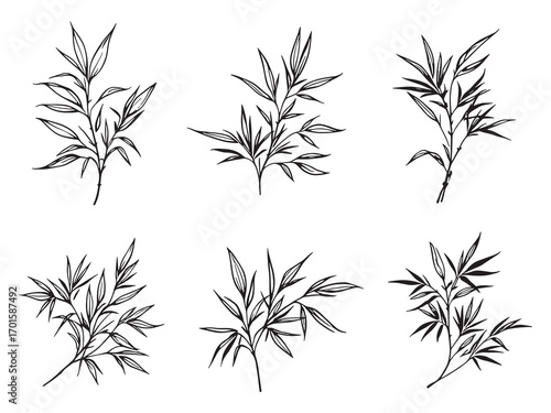 Bamboo Leaf Decor Enhances Peaceful Space