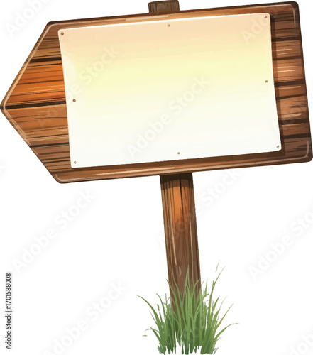 blank wooden sign