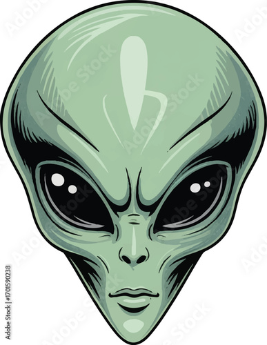 green mask on a white background