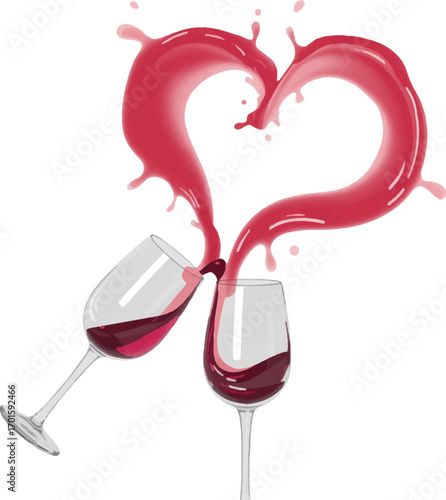 wine and heart